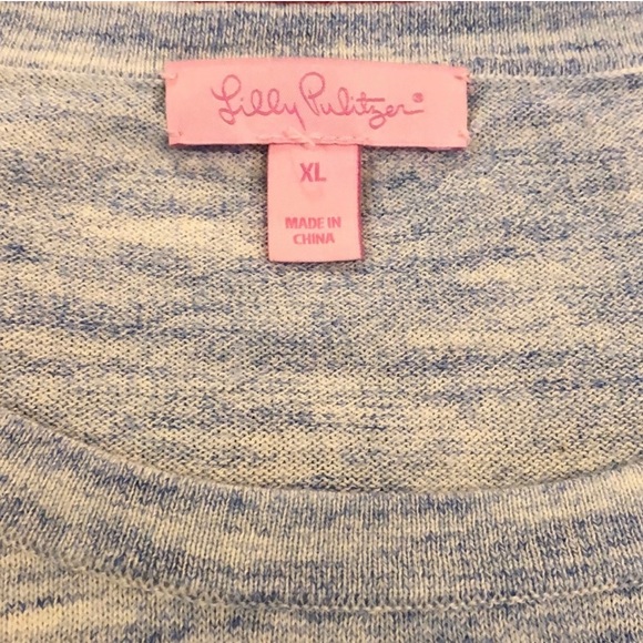 Lilly Pulitzer • Lyon Lapis Cold-Shoulder Sweater - XL - Picture 8 of 12